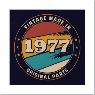 Vintage, Made in 1977 Retro Badge Posters and Art